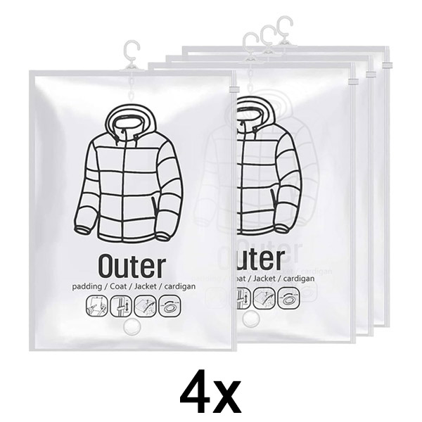 1x Κρεμαστές σακούλες αποθήκευσης κενού – (4 τμχ) | VACUHANG